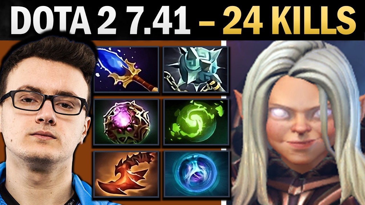 Invoker Dota 2 7.41 with Gleipnir and 24 Kills - Dota 2 Gameplay background