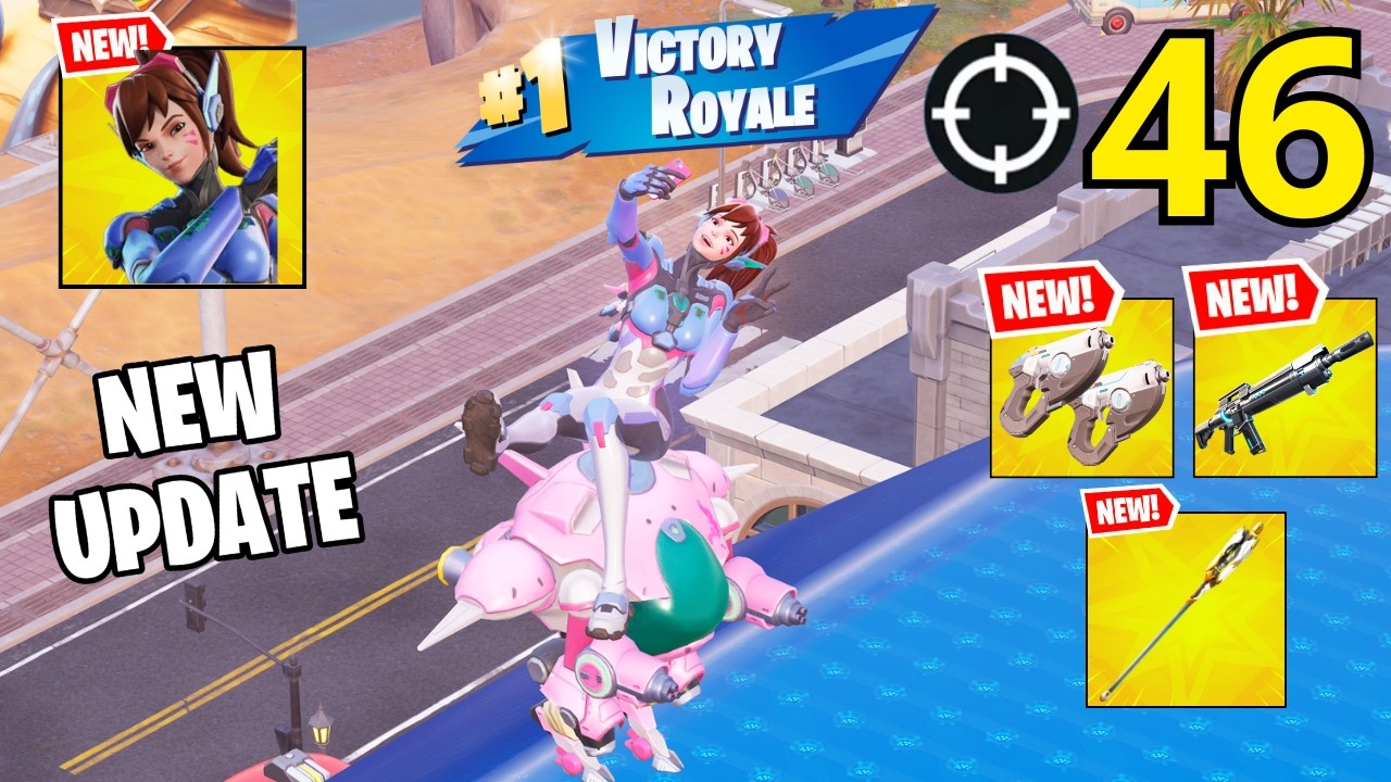 D.Va (Overwatch) Gameplay Wins Zero Build (NEW FORTNITE CHAPTER 7 SEASON 2)