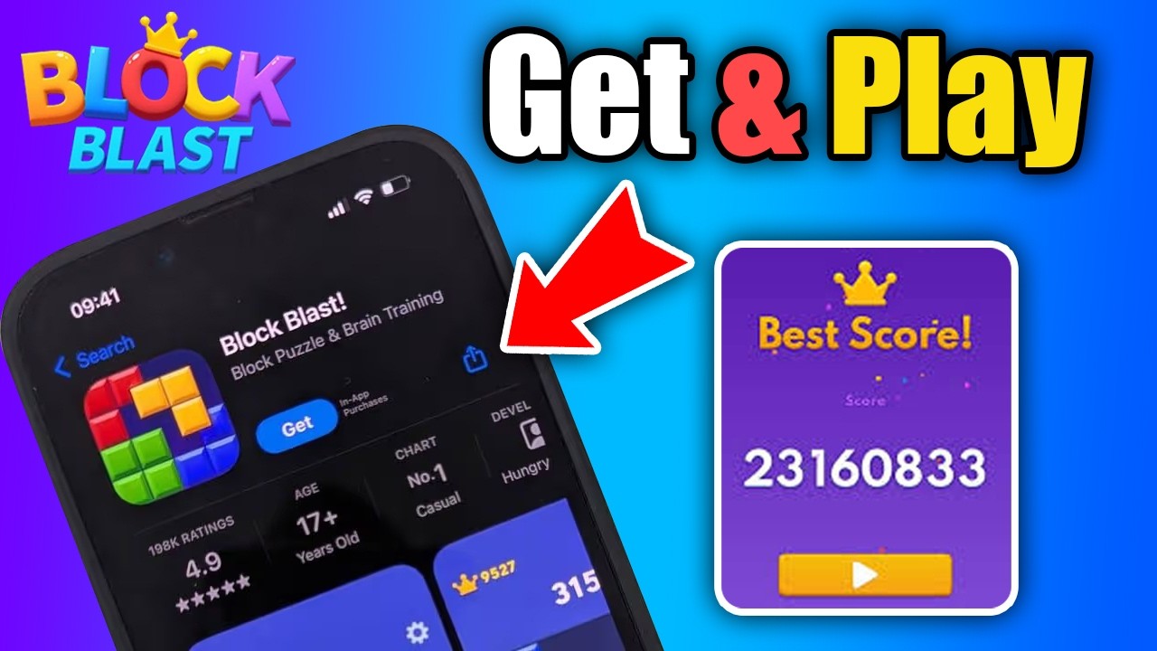 How to get and play block blast | Best Score background