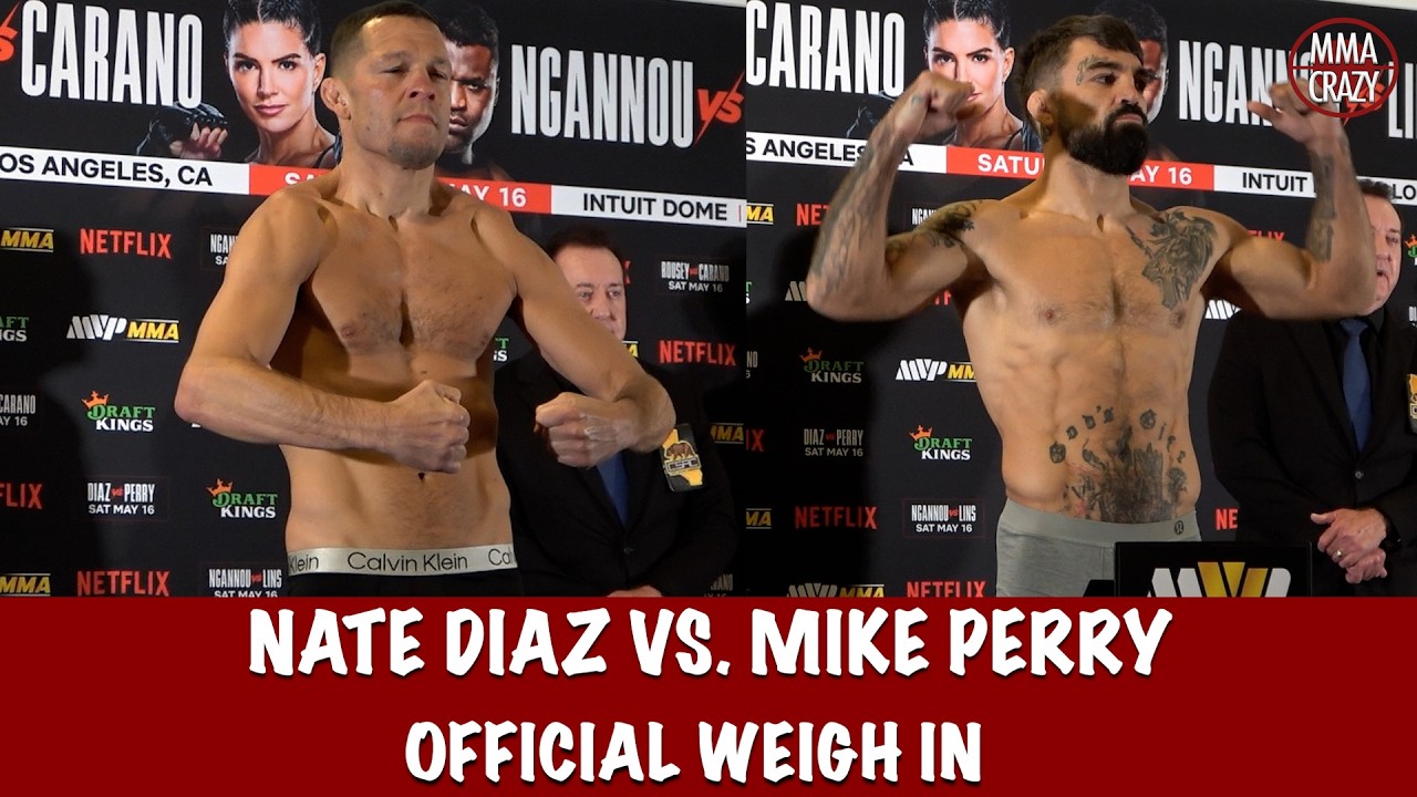 MVP MMA Official Weigh Ins: Nate Diaz & Mike Perry background