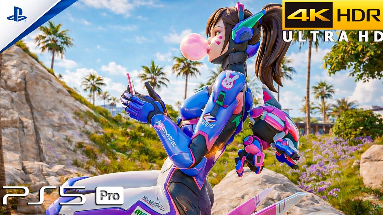 Fortnite (PS5 Pro) 4K 120FPS HDR Gameplay | Skin D.Va (Overwatch) background