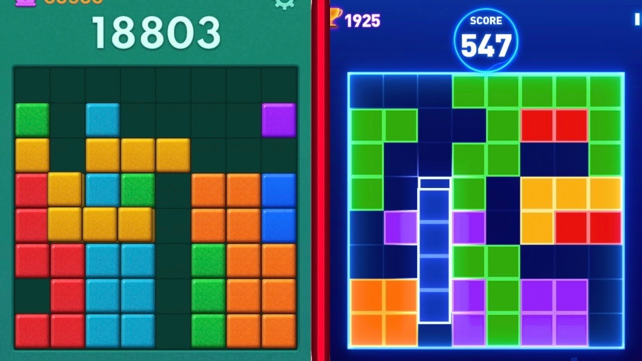 Block Blast Puzzle ๐งฉ VS Block Puzzle ๐ฅ Satisfying Mobile Gameplay ๐ฎโจ background