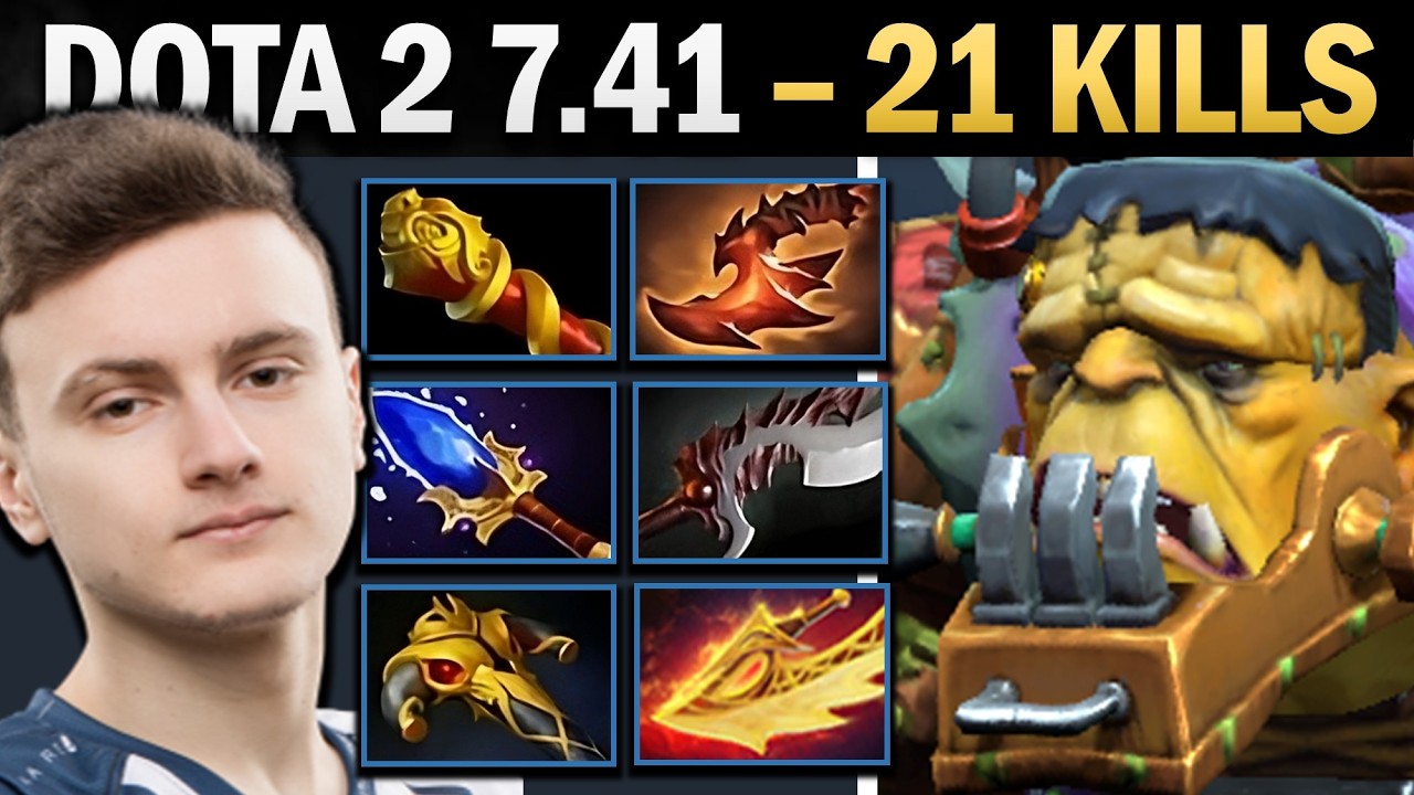 Alchemist Dota 2 7.41 with 21 Kills and 1000 GPM - Dota Gameplay