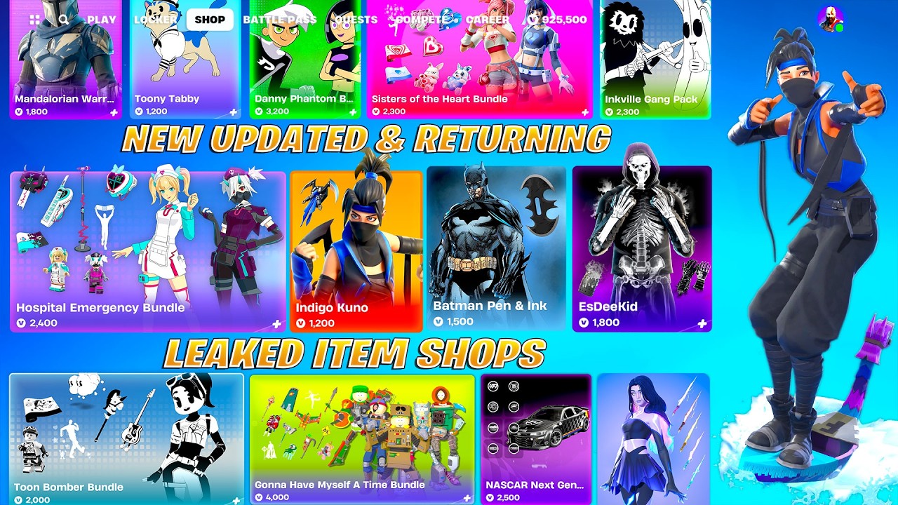 All NEW Item Shops UPDATED & RETURNING (ICONs, Batman, Star Wars, RARE, Toon Bundles, Cartoon Skins)