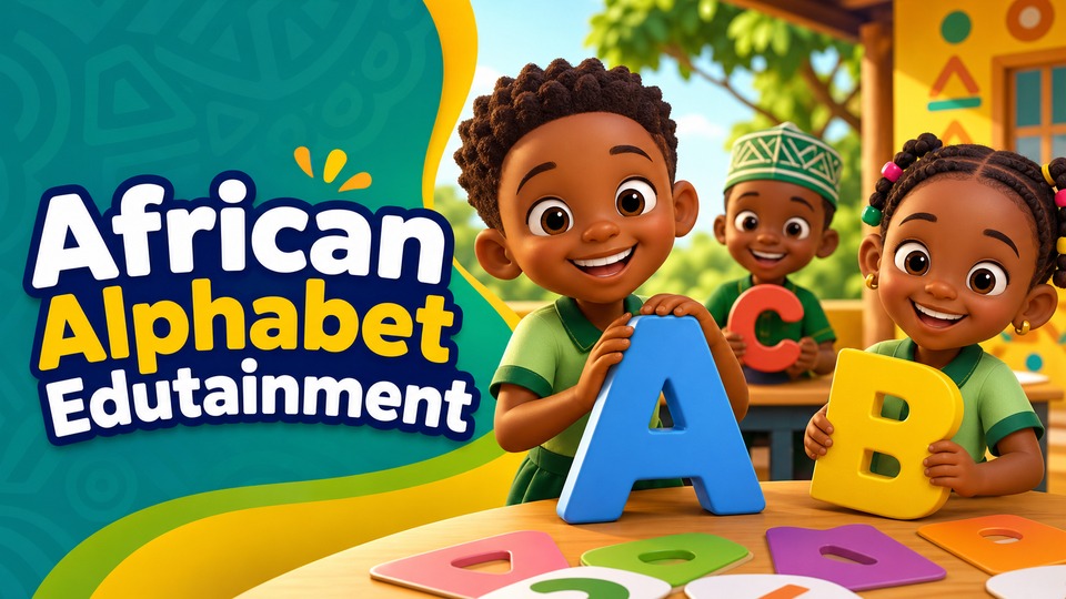 Learning ABCs - African Alphabet Edutainment background