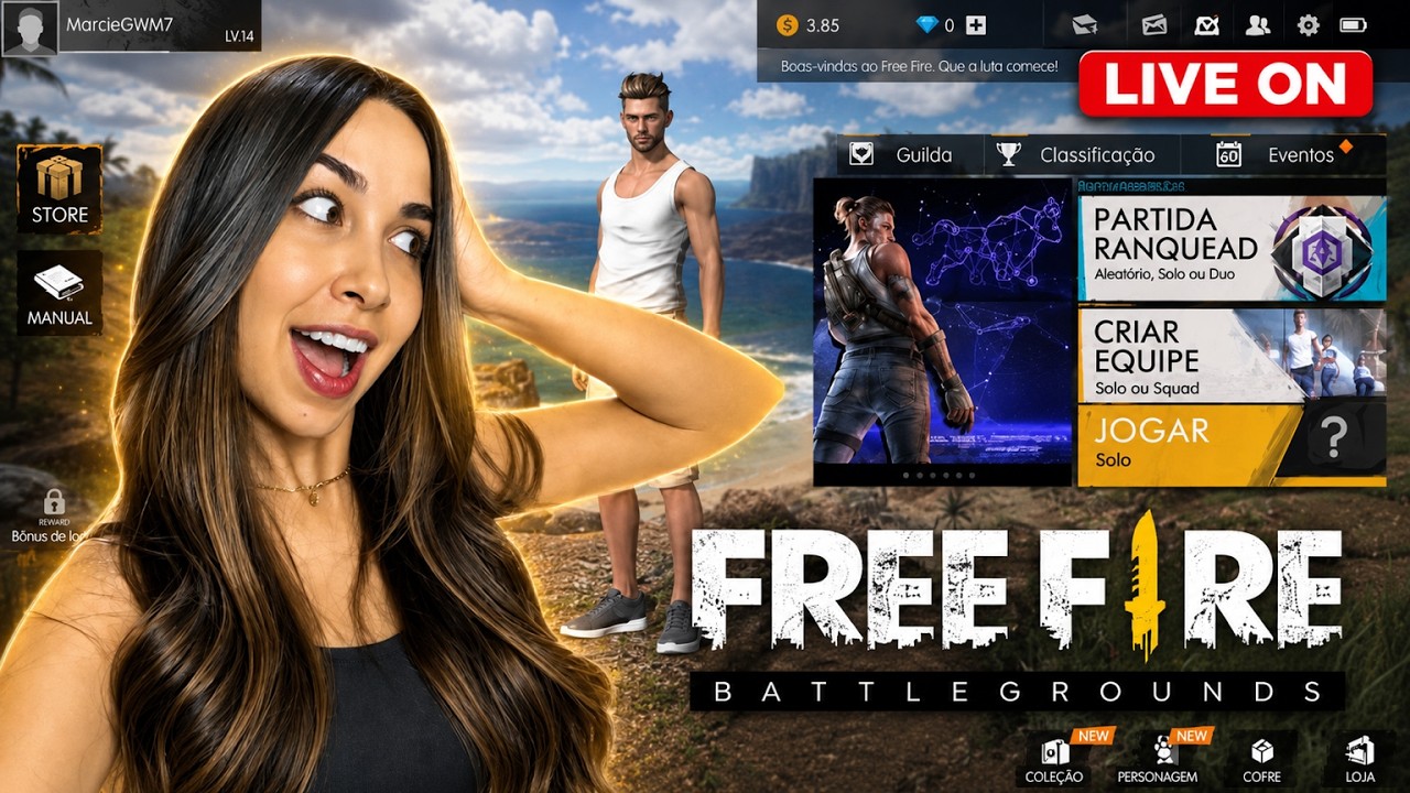 JOGANDO O FREE FIRE DE 2018 AO VIVO! 🔥 LIVE ON 🎀LETHICIAX FF🎀