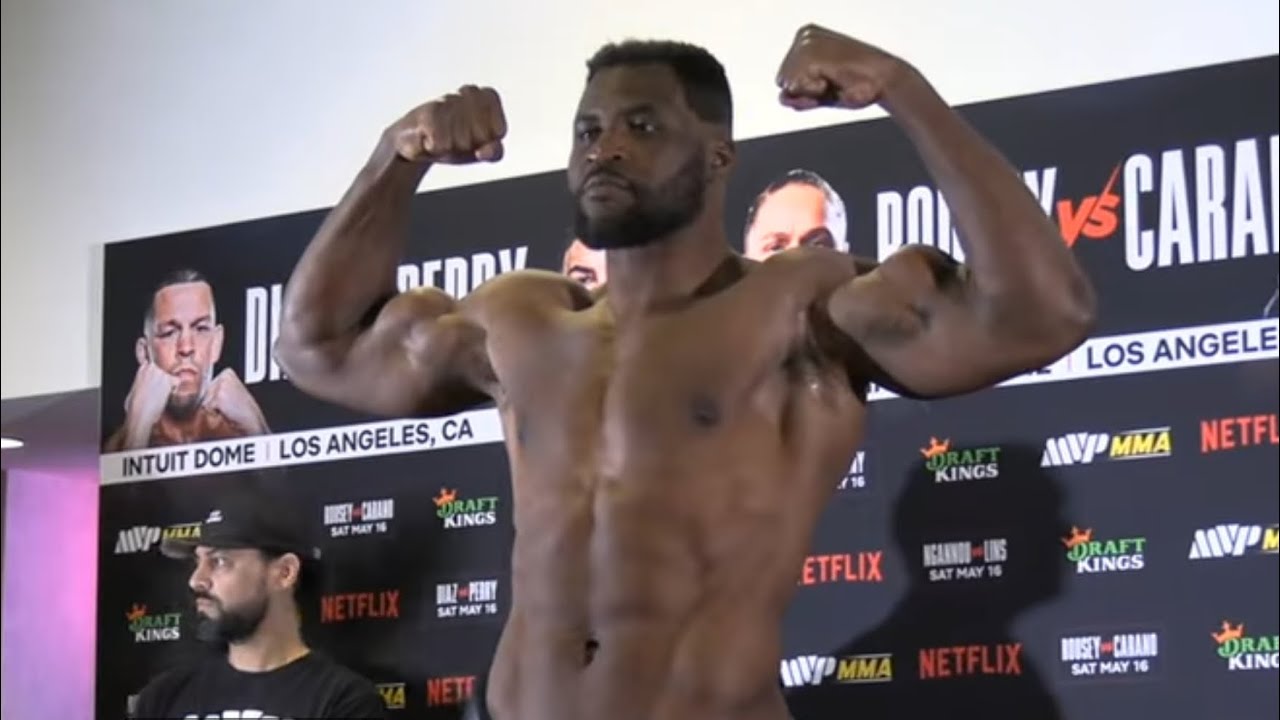 Francis Ngannou vs Philipe Lins Official Weigh-Ins 🔥 background