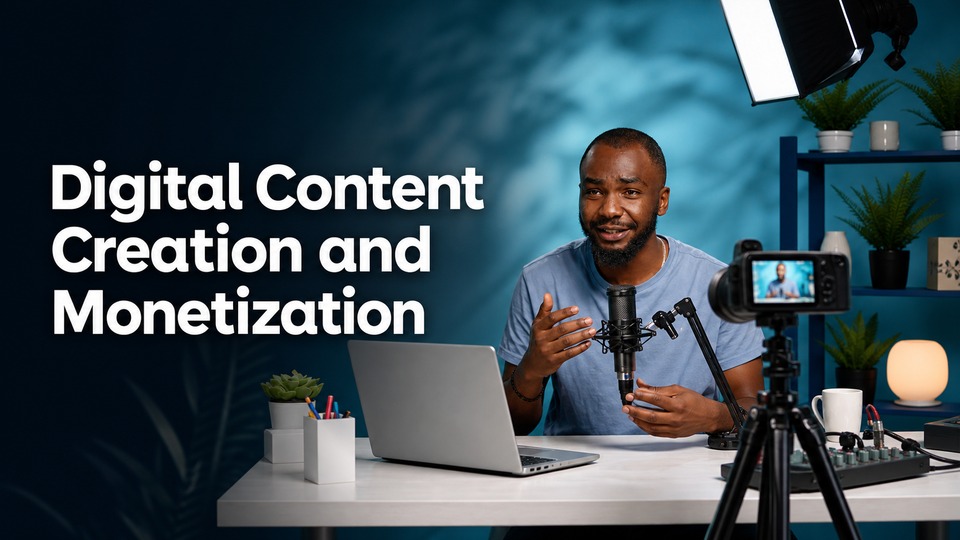 Introduction to Digital Content Creation and Monetization background