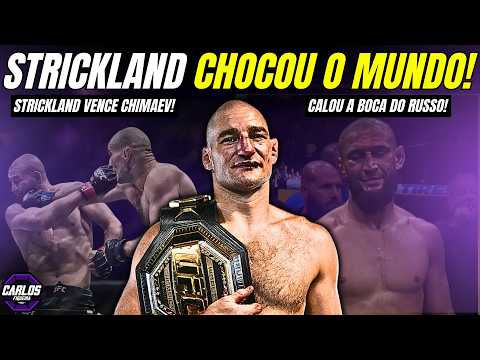 SEAN STRICKLAND VENCE KHAMZAT CHIMAEV E FAZ HISTÓRIA NO UFC! background