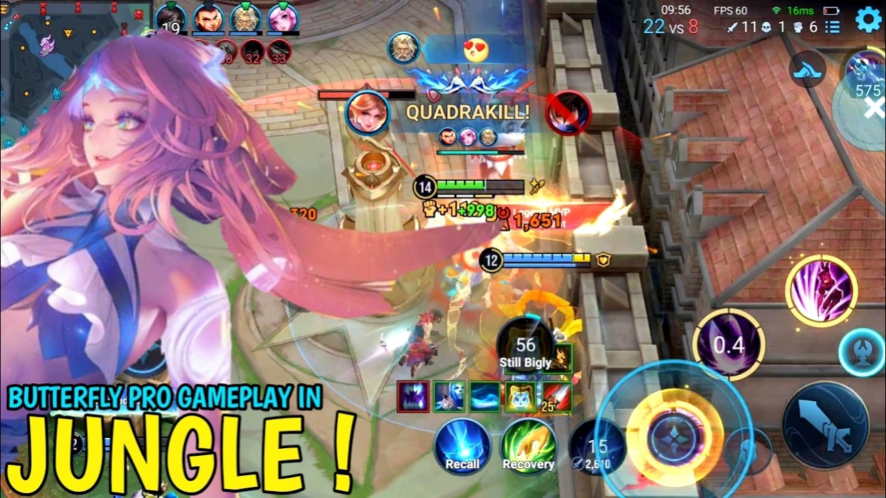 TOP Asia 5% ButterFly Pro Gameplay In Jungle | Best Build ButterFly - Honor Of Kings
