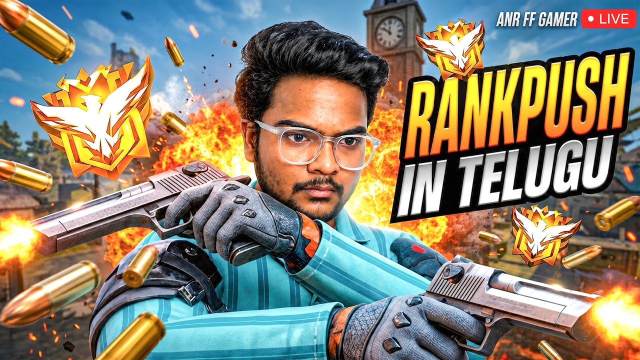 NEW SEASON RANK PUSH ๐ฅ - Free Fire Live Telugu ๐ฅ - Anr FF Gamer