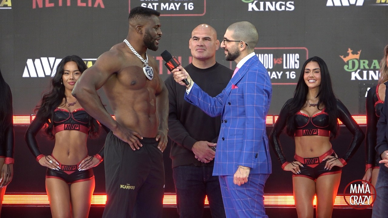 Francis Ngannou Last words to Philipe Lins “One way or another, I’m gonna get it done” background