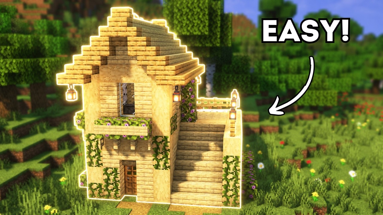 Minecraft Birch House Tutorial โ๏ธ๐ก