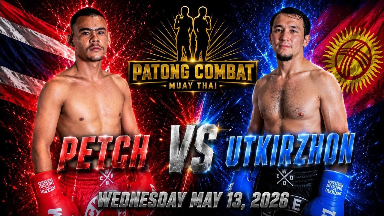 Petch Cookie Muay Thai VS Utkirzhon Khamidov D.V. Fitness Muay Thai background