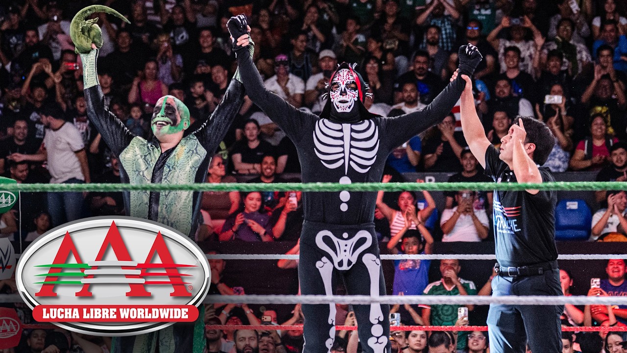 Mr. Iguana & La Parka win Fatal 4-Way Match, The War Raiders attack: Lucha Libre AAA highlights background