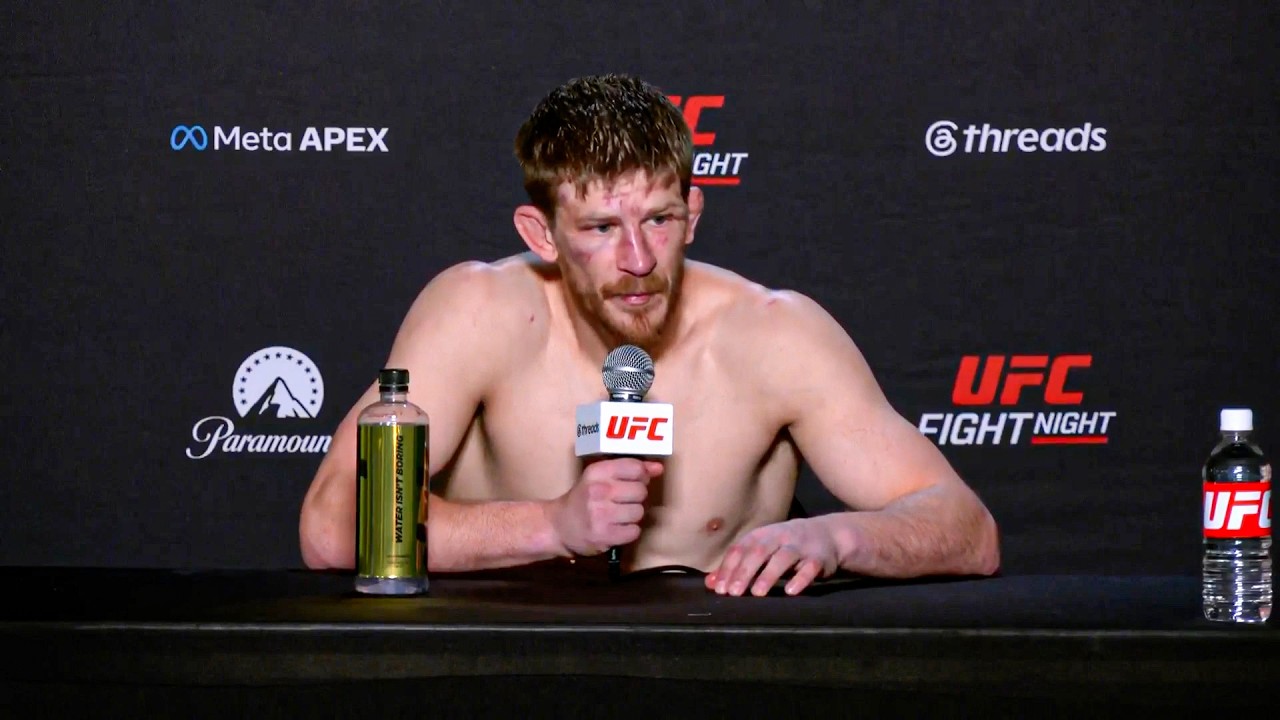 Arnold Allen Post-Fight Press Conference | UFC Vegas 117 background