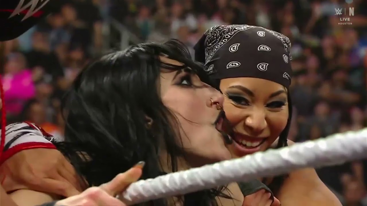 Rhea Ripley & Iyo Sky Vs Michin & B Fab - WWE RAW 06/04/2026 background