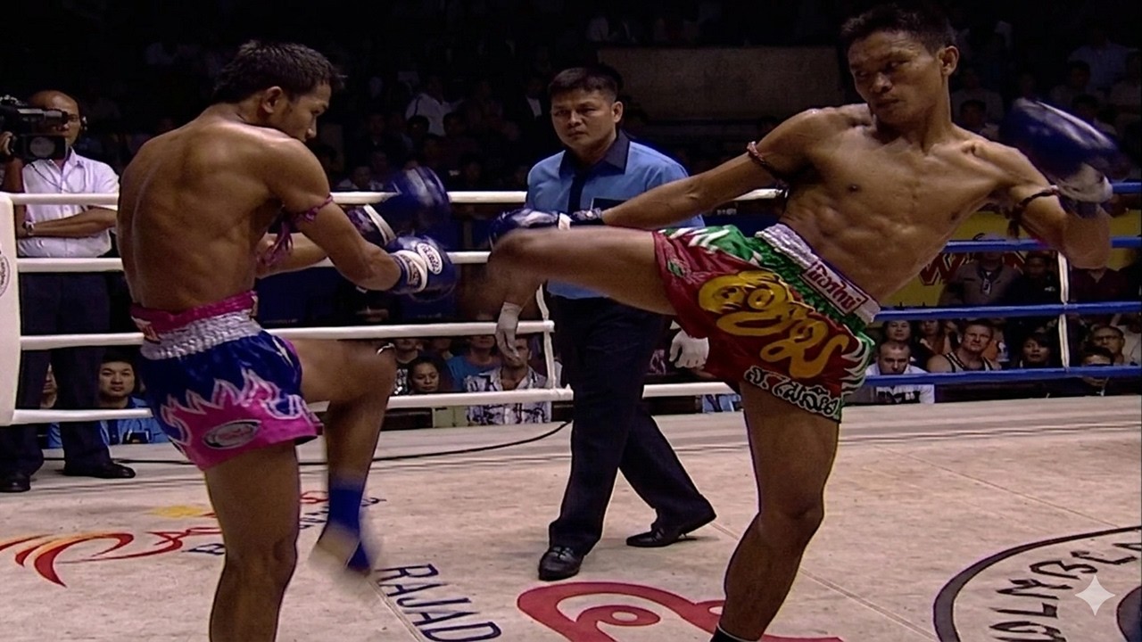 Kem Sor.Pleonjit vs. Nong-B Kiatyongyut | Full Muay Thai Fight | Rajadamnern Stadium background