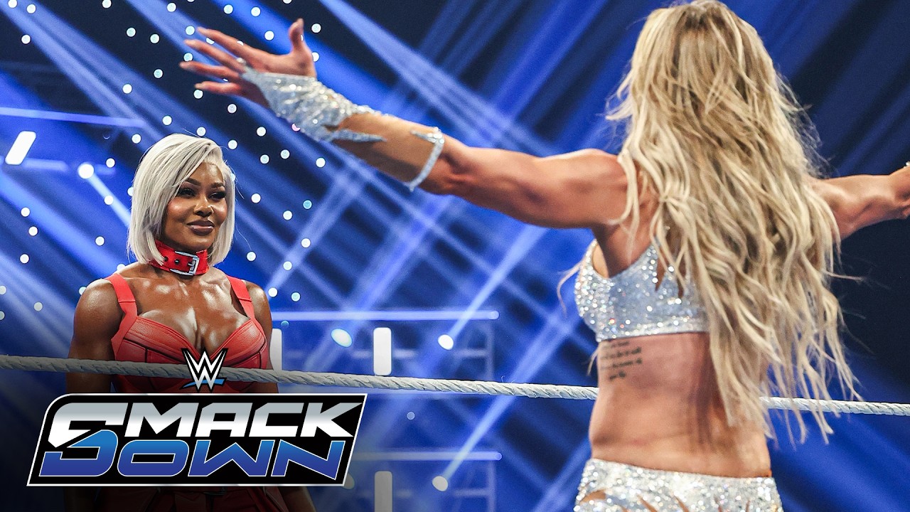 Jade Cargill, Michin & B-Fab crush Charlotte Flair & Alexa Bliss: SmackDown highlights, May 15, 2026 background