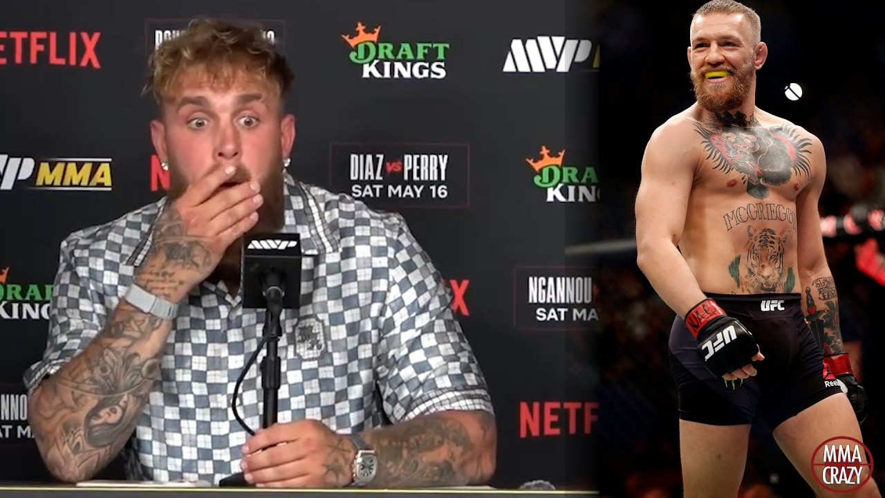 Jake Paul "The COKE HEAD is back" reacts to Conor McGregor's return background