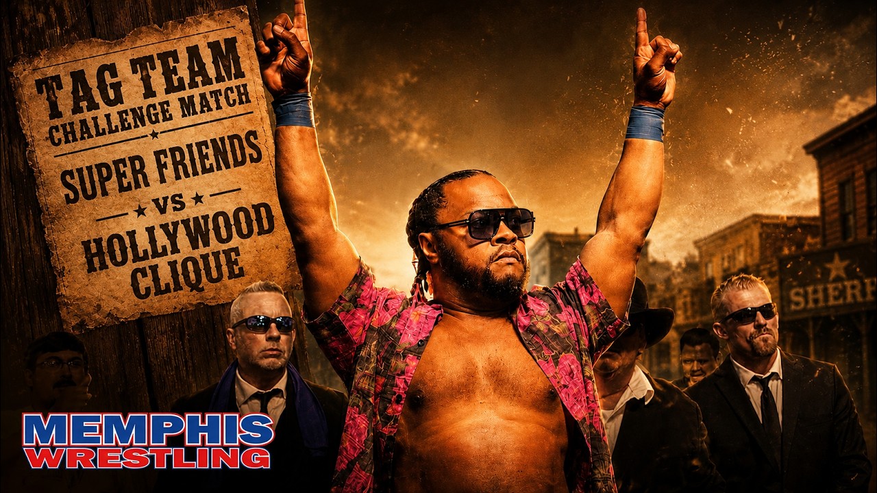 Super Friends vs Hollywood Clique | MEMPHIS WRESTLING background