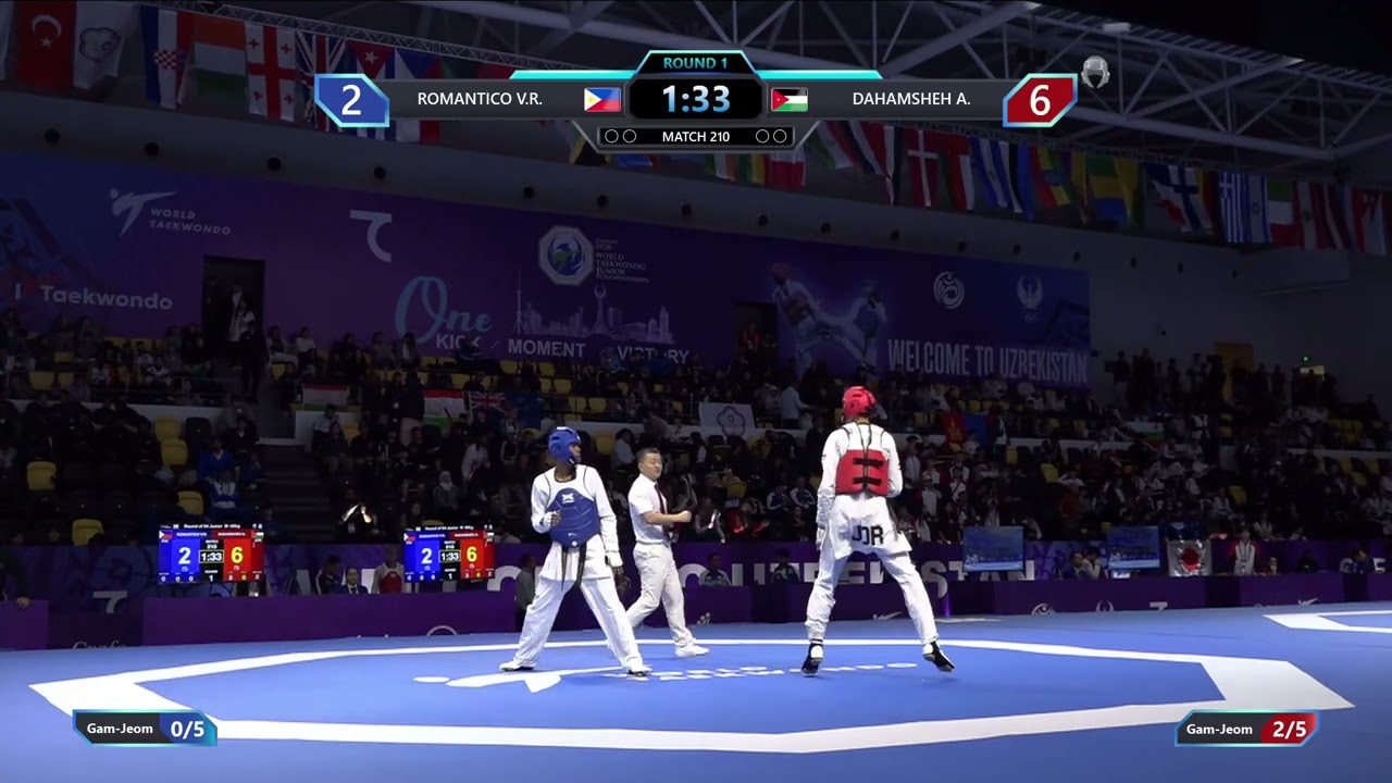 210 Round of 64 M 68kg PHI ROMANTICO V R JOR DAHAMSHEH A PGM background