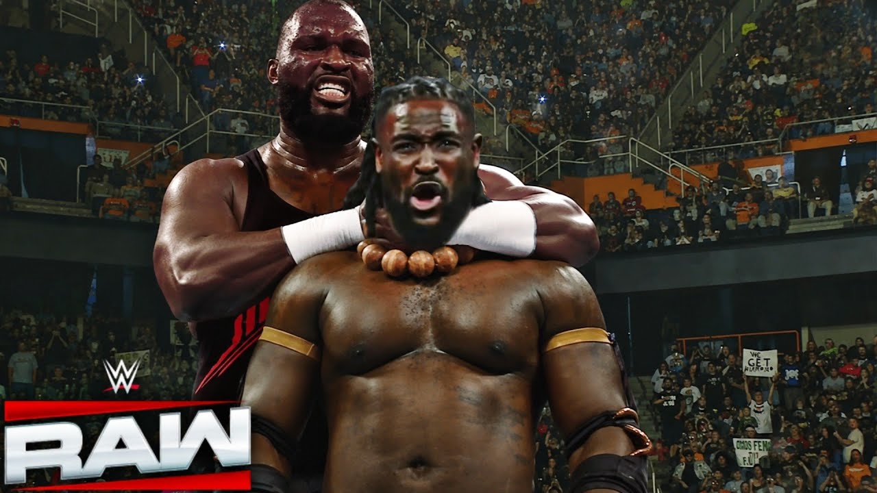 WWE Raw 18 May 2026 Oba Femi Vs Omos Full Match WWE Raw 2026 Highlights background