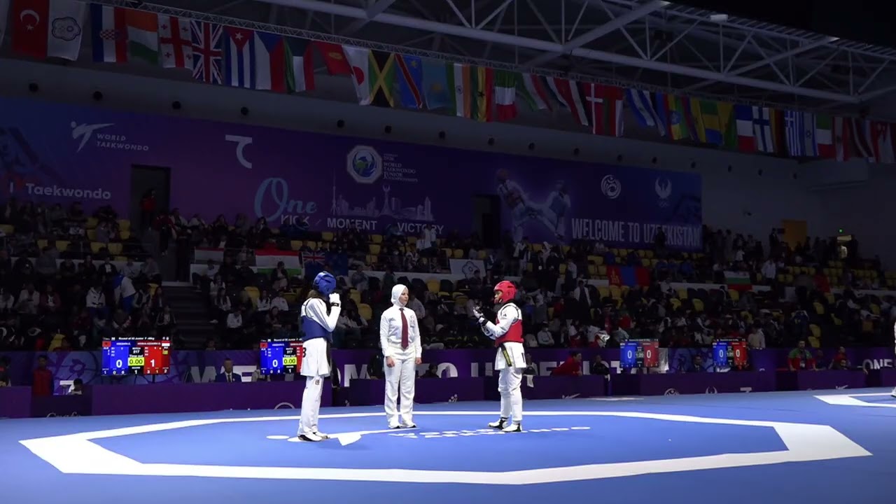 217 Round of 32 F 49kg ALB KRESHPA E INA KEISHA AZZAHRA Q PGM background