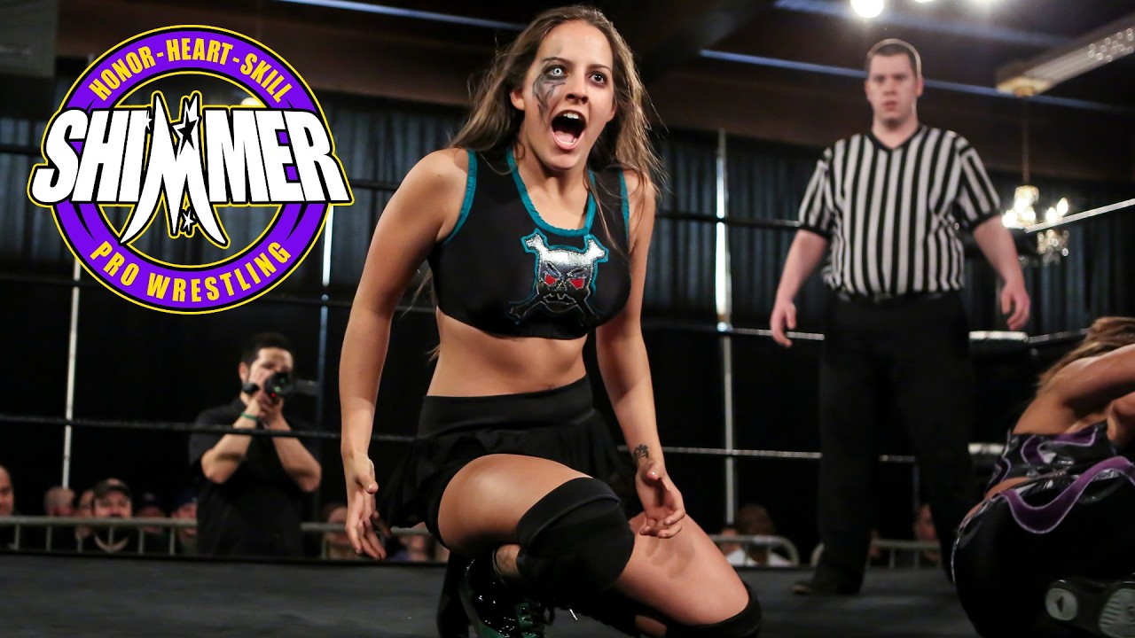 Portia Perez vs. Crazy Mary Dobson - SHIMMER 74 - Women's Wrestling background