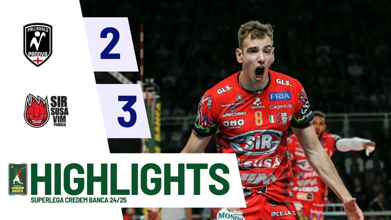 Sonepar Padova vs. Sir Susa Vim Perugia - Superlega Credem Banca VBTV Match Highlights
