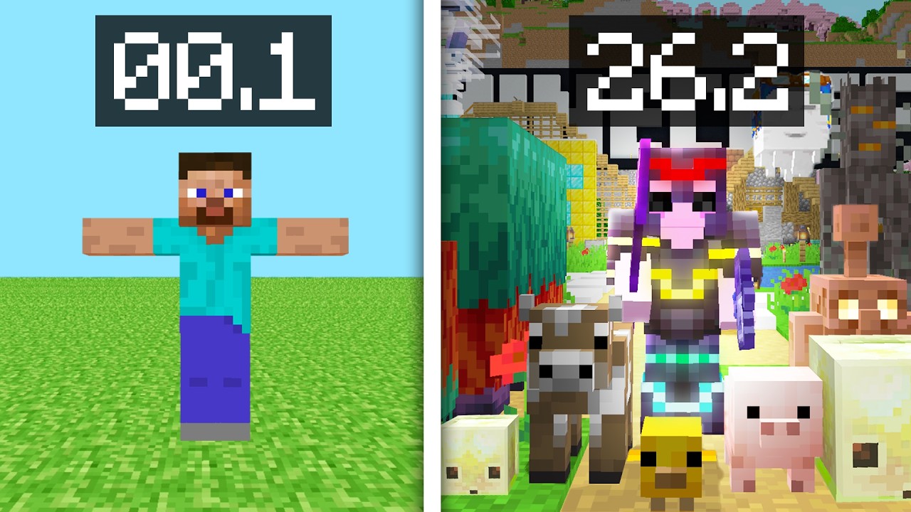I Played Through Every Minecraft Version In The Same World