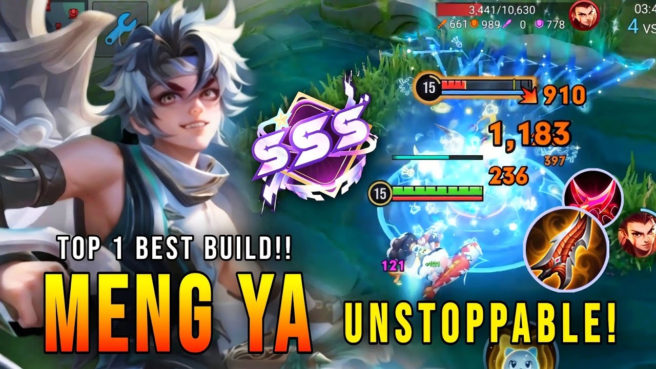 16.0 SSS!! Unstoppable Meng Ya's Insane Carry Gameplay - Top 1 Best Build | HOK