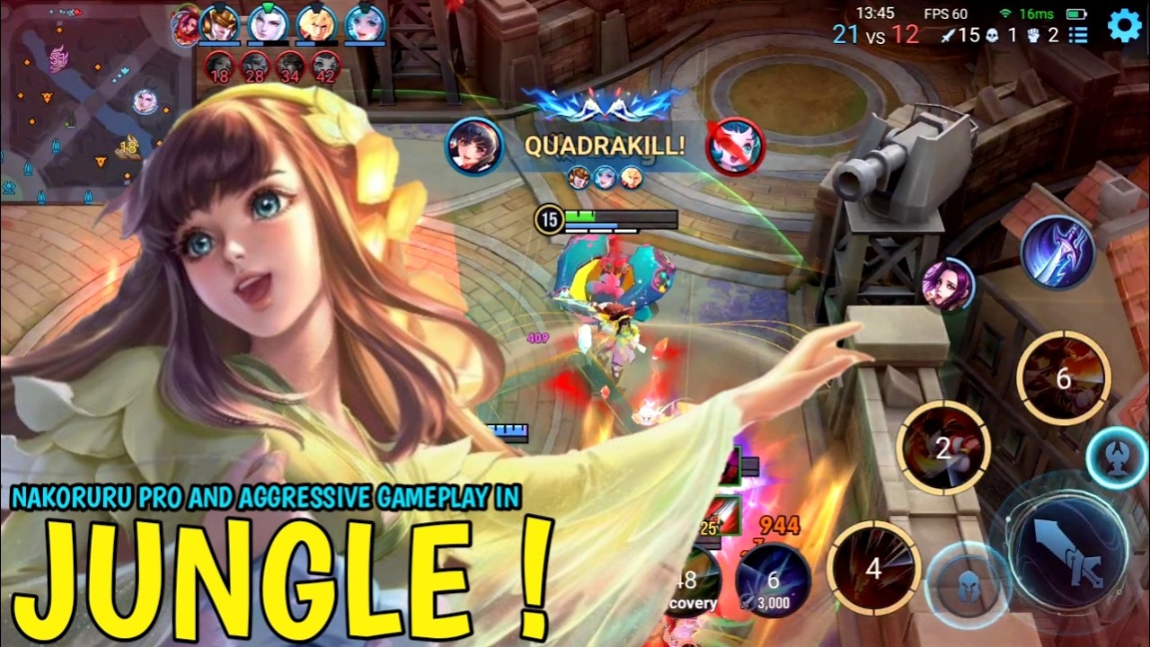 Nakoruru Aggressive Gameplay In Jungle | Pro Build Nakoruru - Honor Of Kings background
