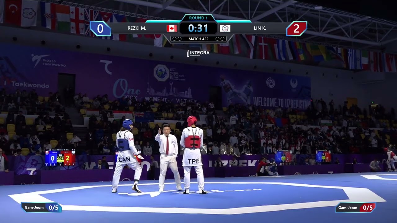 422 Round of 32 M 68kg CAN REZKI M TPE LIN K PGM background