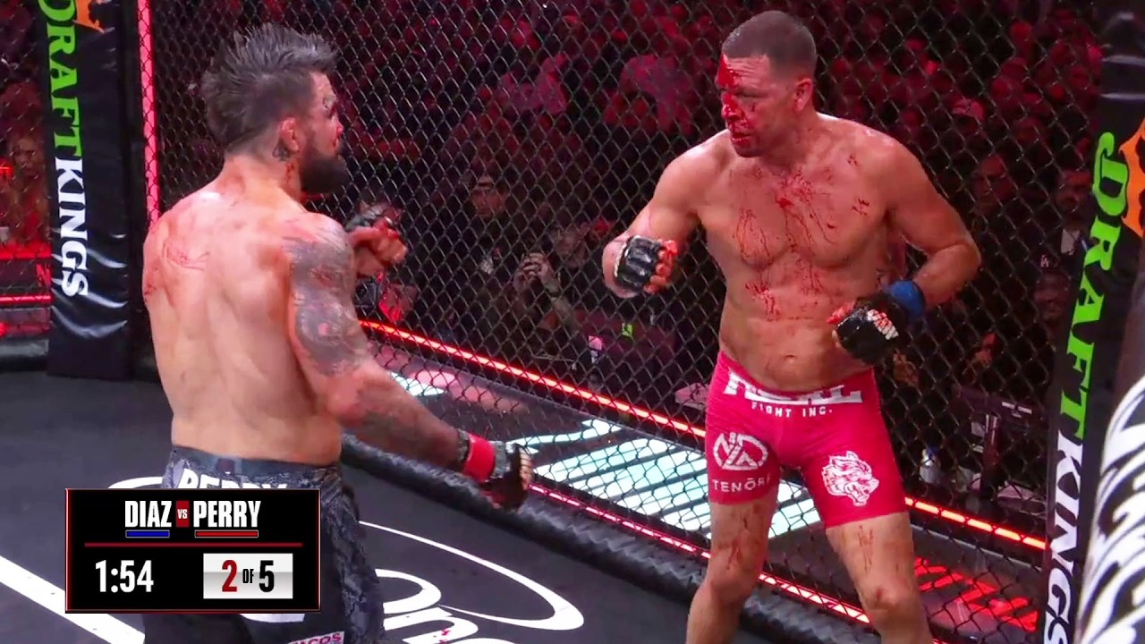 Nate Diaz vs Mike Perry FULL FIGHT HIGHLIGHTS | MVP MMA 1 background