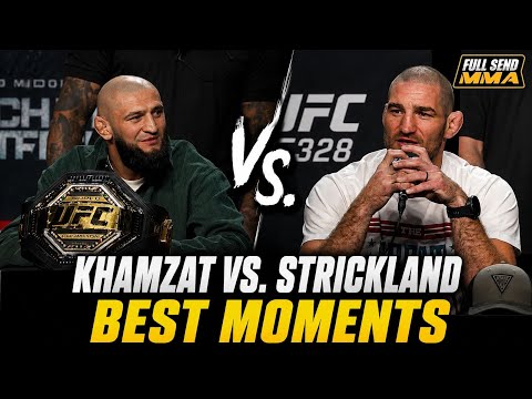 KHAMZAT CHIMAEV VS SEAN STRICKLAND CRAZIEST TRASH TALK MOMENTS (UFC 328 PRESS CONFERENCE)
