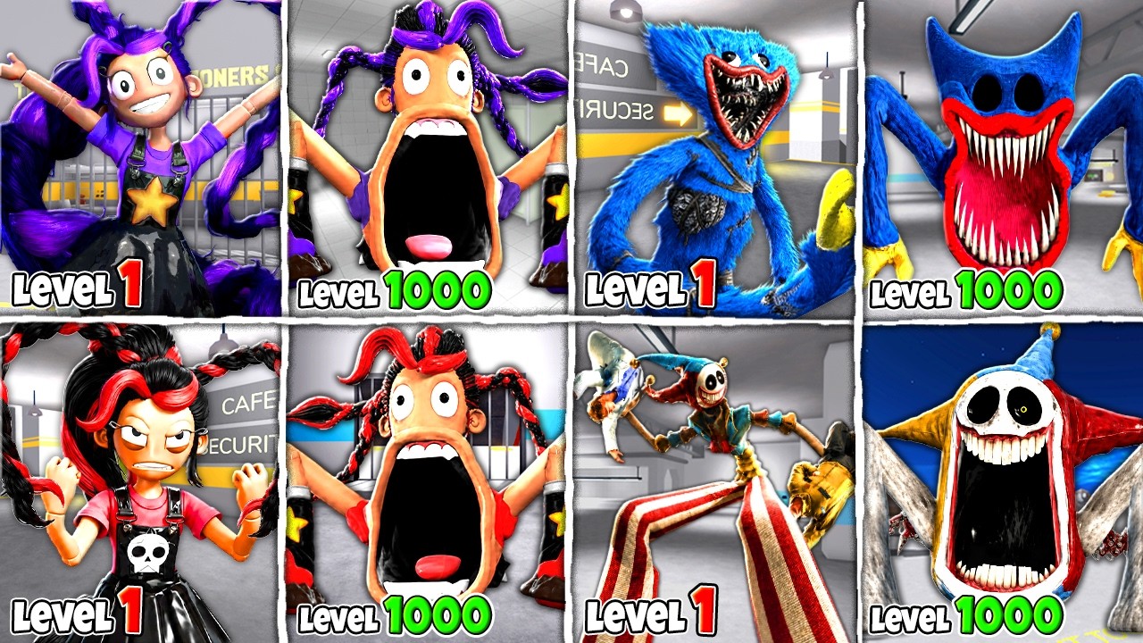 Level 1 Vs Level 1000 Poppy Playtime 6 EVOLUTION! What if I Become All Bosses in BARRY'S PRISON RUN!