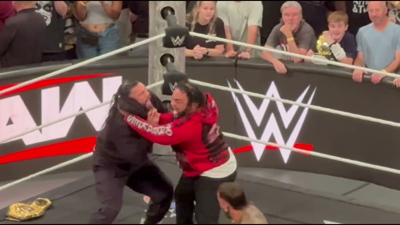 The Bloodline brawl with Jacob Fatu - WWE Raw 5/18/2026 background