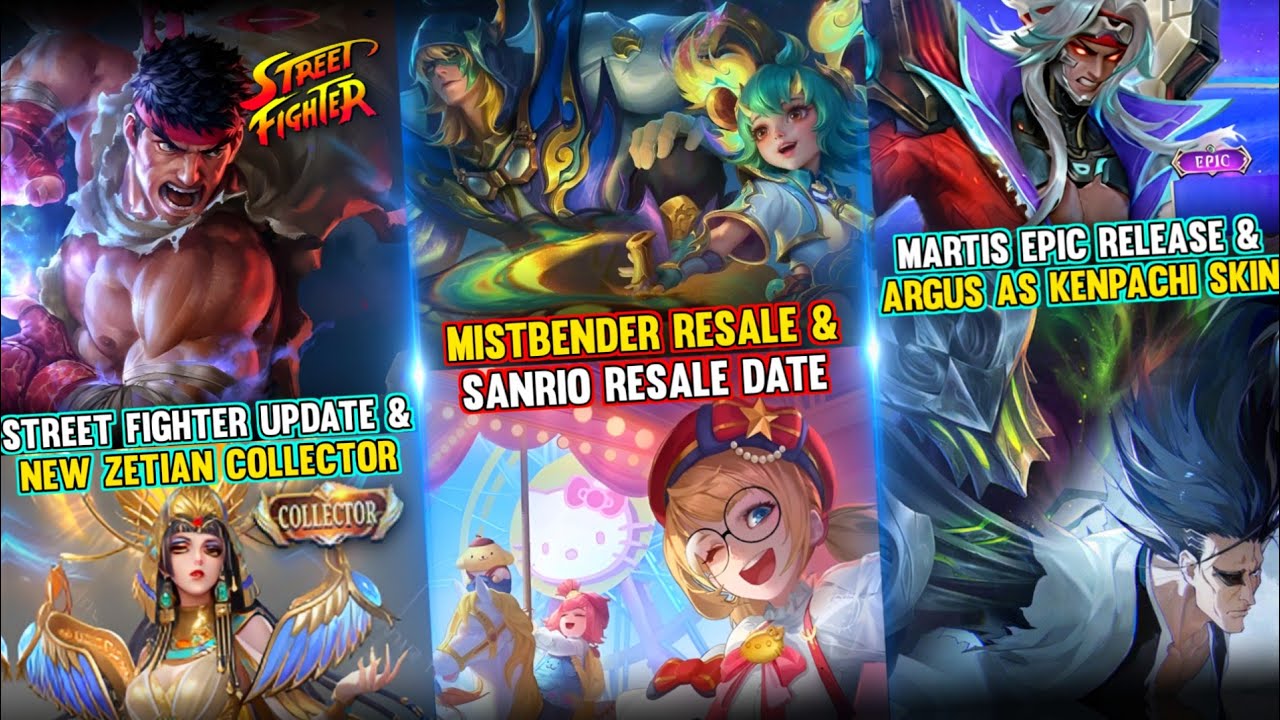 ZETIAN COLLECTOR | MISTBENDER & SANRIO EVENT RESALE | STREET FIGHTER MLBB | ARGUS AS KENPACHI SKIN