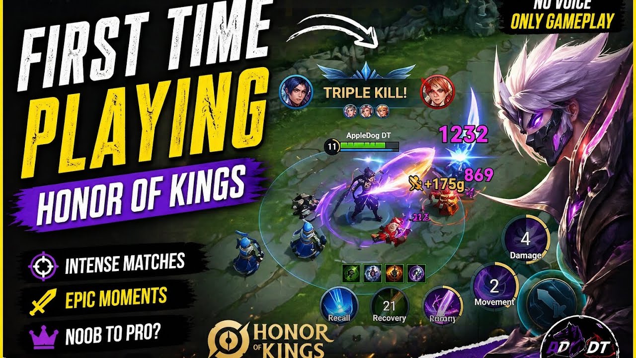 First Time Playing Honor of Kings | Intense Gameplay & Triple Kill 🔥 background
