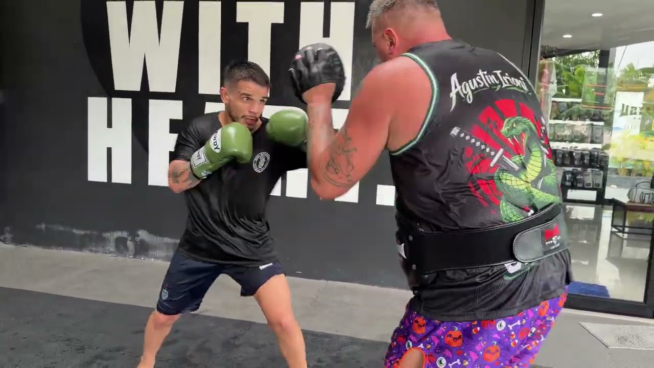Silk Muay Thai - Morning Muay Thai Pad Work Rounds background