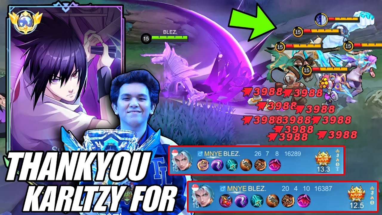 SUYOU TOP GLOBAL TRIES BUILD AND EMBLEM FROM KARLTZY!! (Damage Brutal 26 Killss!!) - Mobile Legends