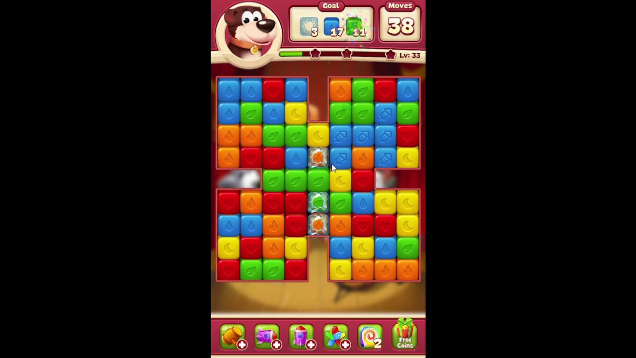 Toon Crush The Block Game level 33 background