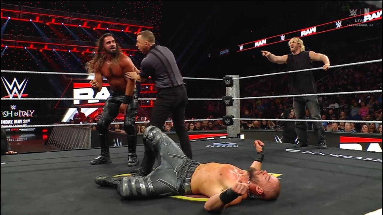 Austin Theory vs. Seth Rollins - RAW 5/18/2026 background