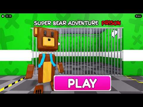 Super Bear Adventure Prison Run! Obby roblox Gameplay Walkthrough No Death 4K background