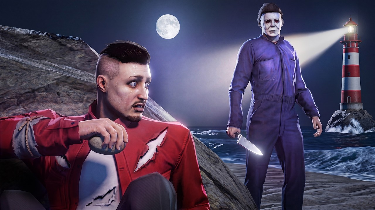 I Became Michael Myers and Hunted Players on an Island in GTA 5 RP