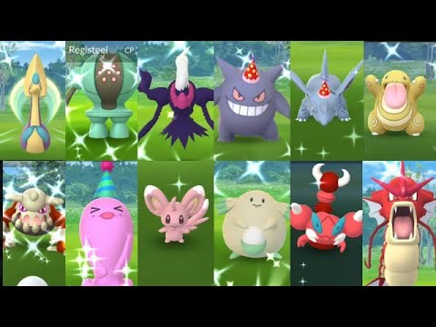 2020 Shiny highlights raid and wild encounter. Cresselia, Regice, Darkrai, lickitung and more! background