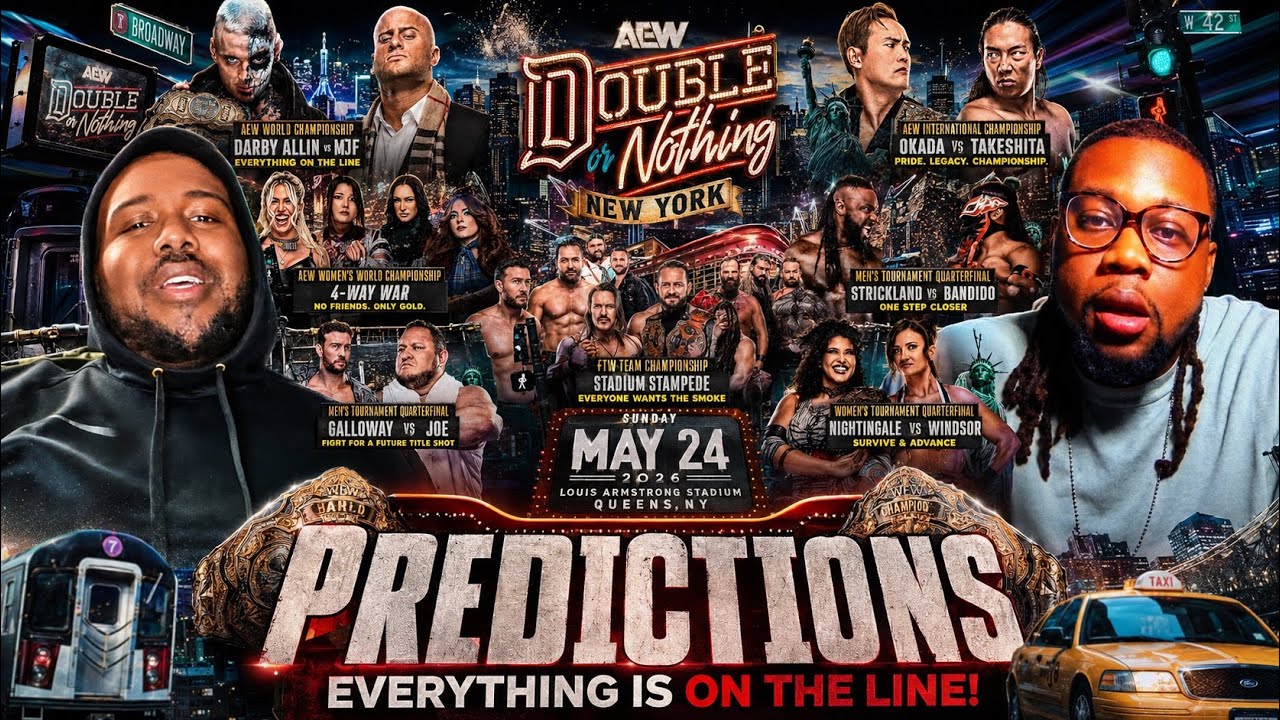 AEW DOUBLE OR NOTHING 2026 OFFICIAL PREDICTIONS background