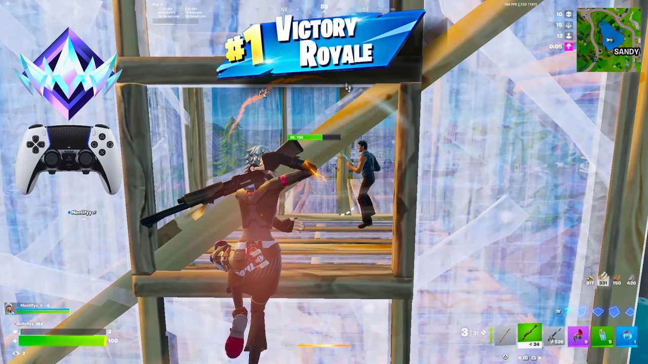 Fortnite Unreal Ranked Reload | PS5 Controller Gameplay background