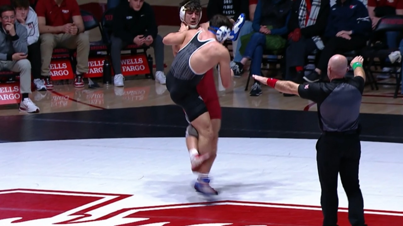 197lbs Angelo Posada (Stanford) vs Owen McGrory (Duke) background